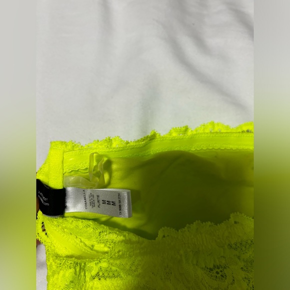Neon yellow lace bandeau top - Picture 4 of 5